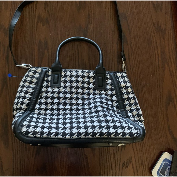 Vera Bradley purse 15 inches wide by 9 inches long Black and white checkered - Picture 2 of 4